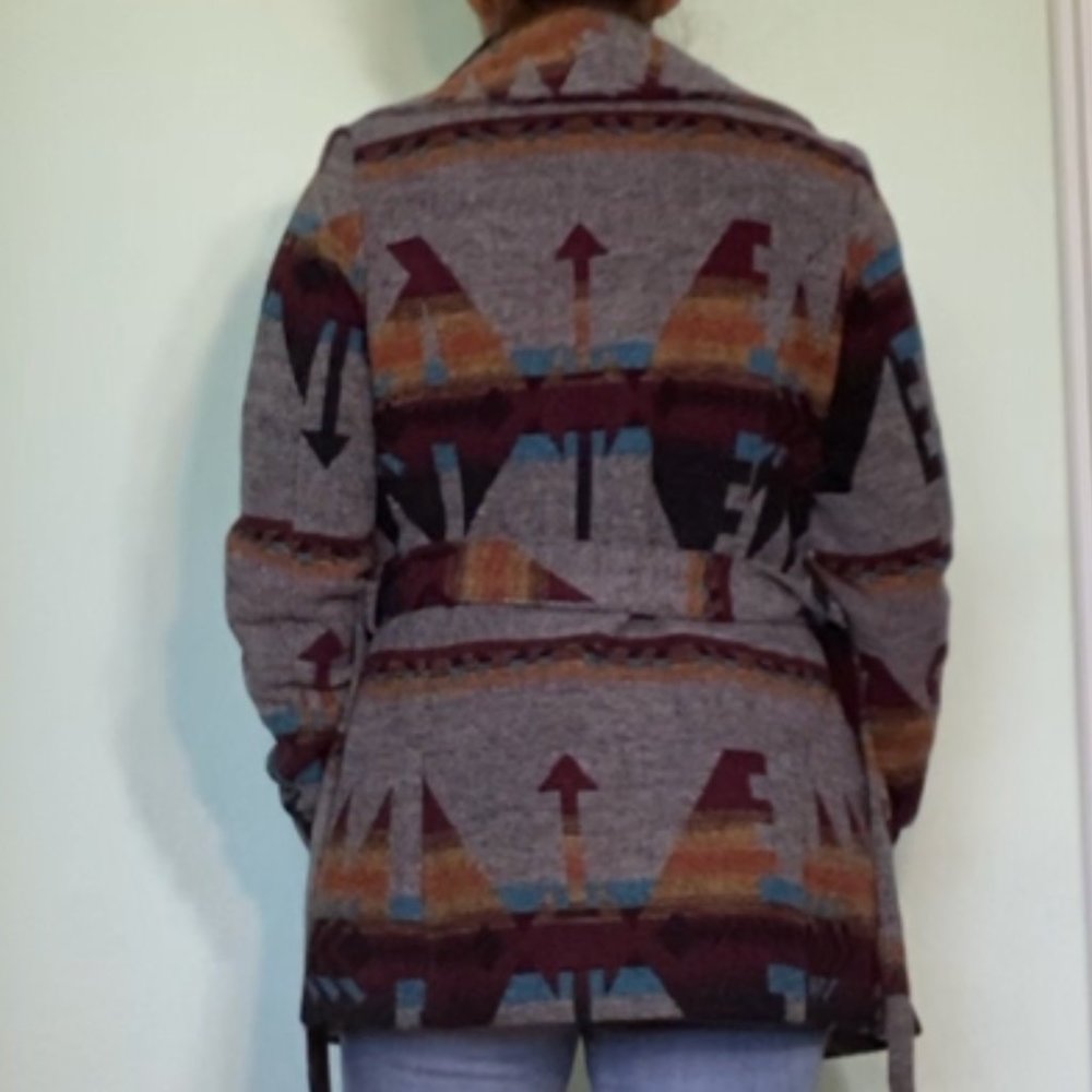 Patterned Pea Coat - Picture 3 of 3
